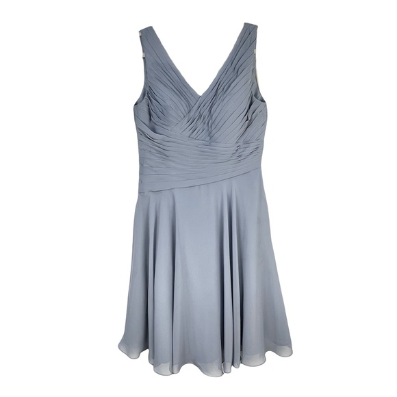 Azazie Dresses & Skirts - Azazie Short Dress Formal/Wedding/Graduation/Prom Dusty Blue Size A12 GUC